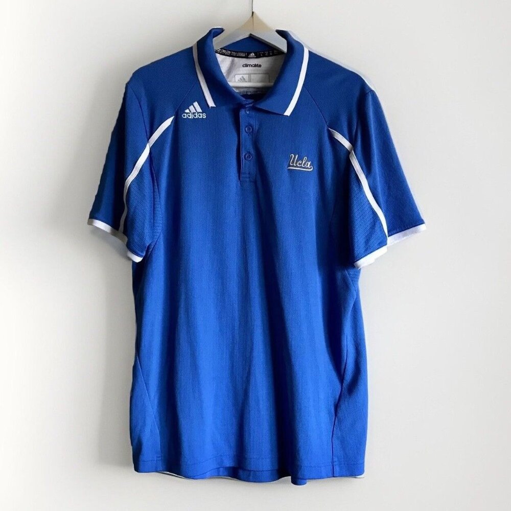 Adidas Climalite x UCLA Bruins‎ Polo Shirt Men’s Size Large Blue Vented